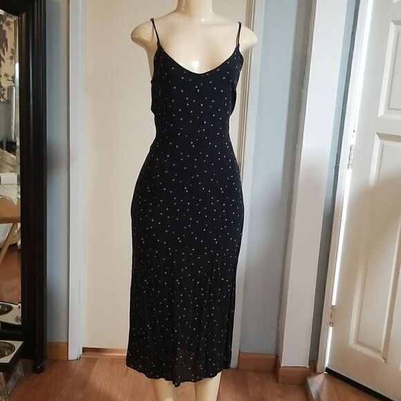 Bella Dahl Black Plaid 100% Rayon Lace Up Tank Dress XS - Picture 1 of 15